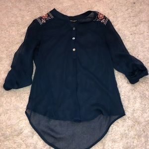 About A Girl Flower Blouse